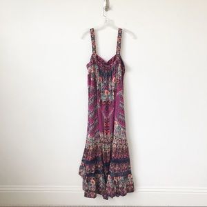 Anthropologie Lovett Tiered Tunic Maxi Dress NWT